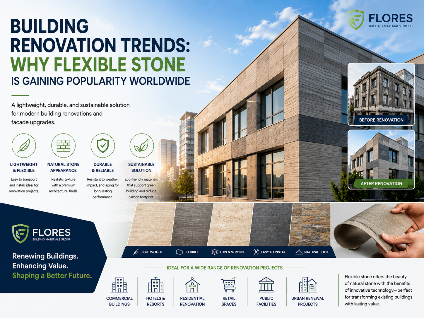 Building Renovation Trends: Why Flexible Stone Is Gaining Popularity Worldwide Building Renovation Trends: Why Flexible Stone Is Gaining Popularity Worldwide