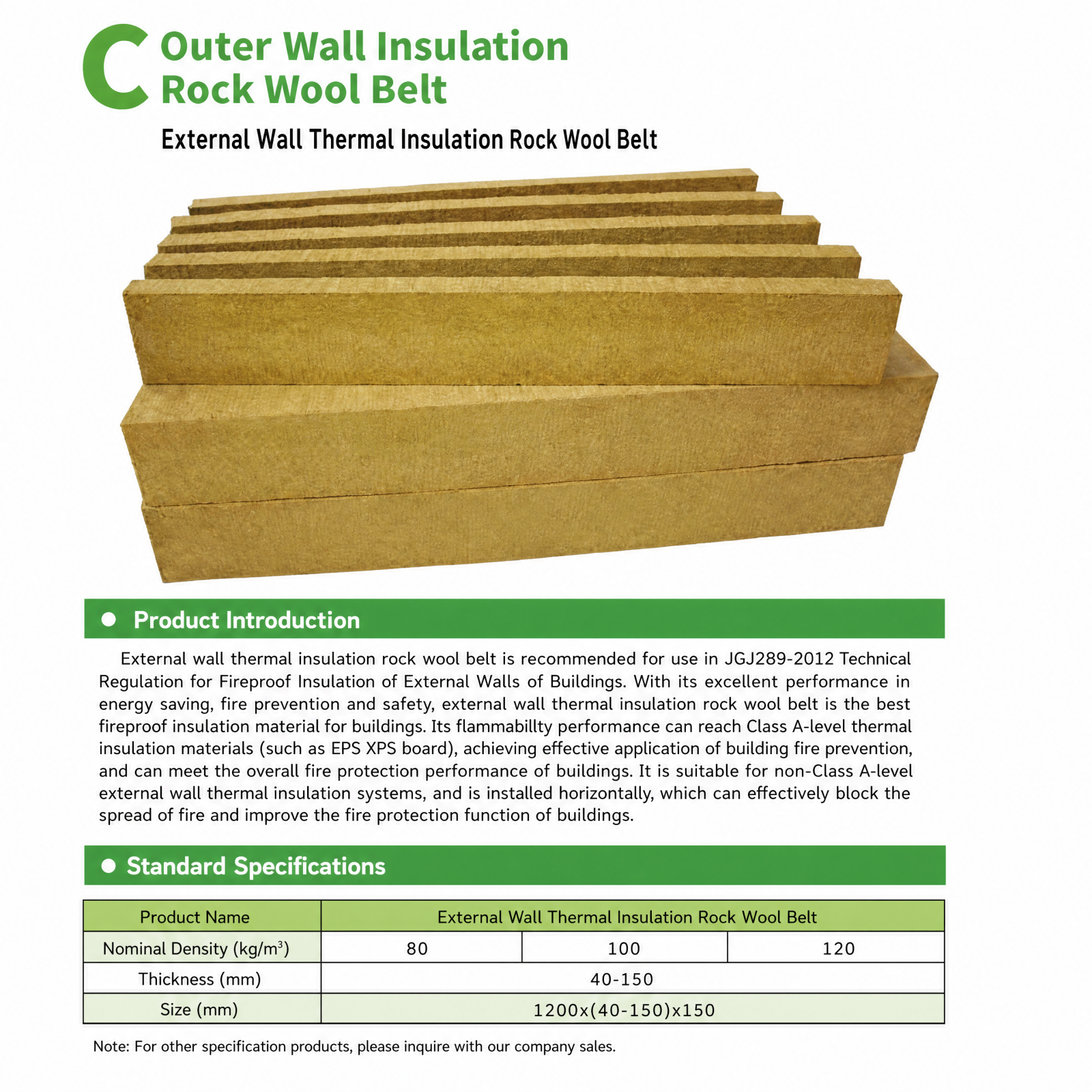 Rock Wool Strip