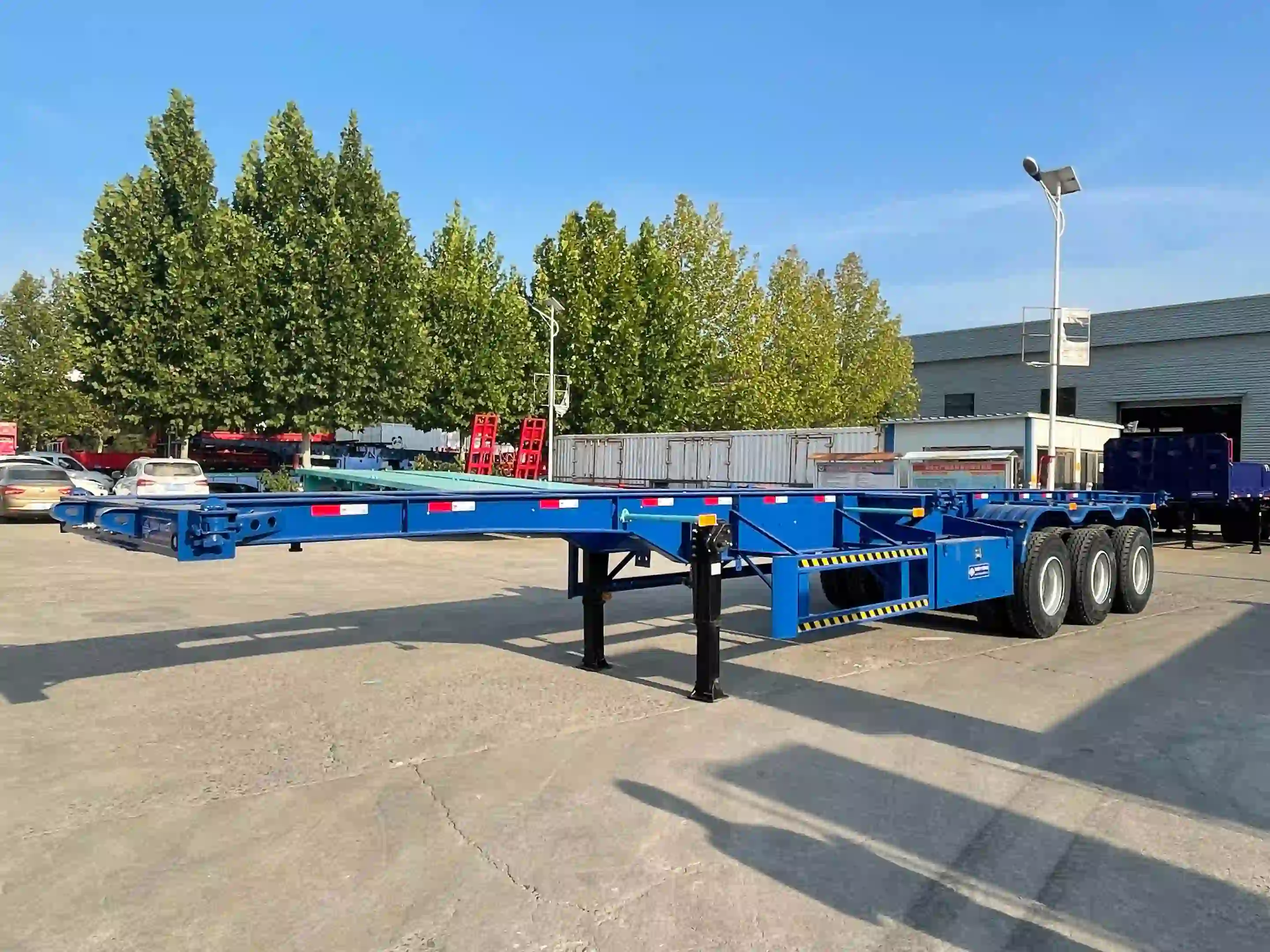 Remorque porte-conteneurs squelettique de 45 pieds à 3 essieux