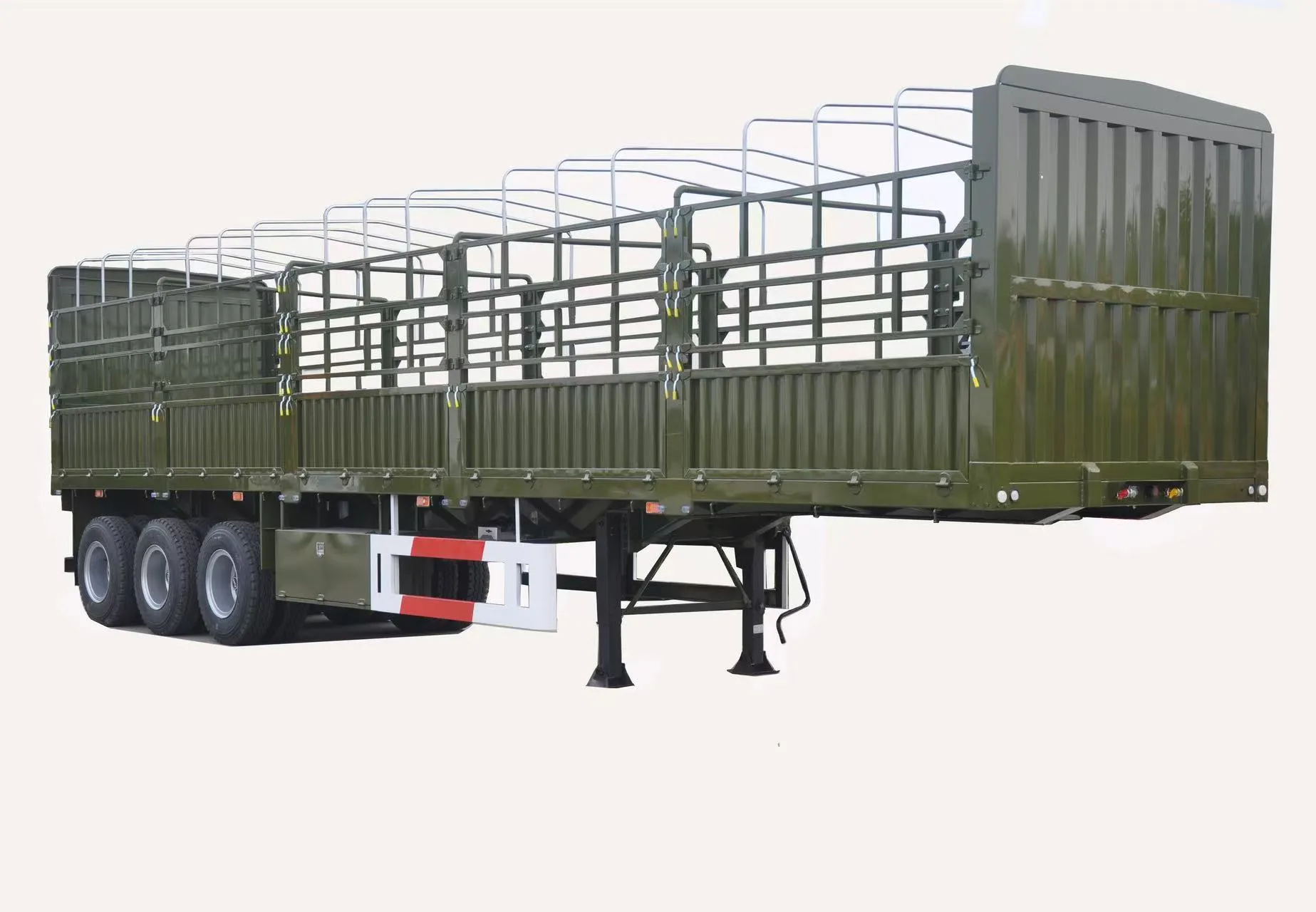 Semi-trailer Pagar Tinggi Terbuka 3 Gandar