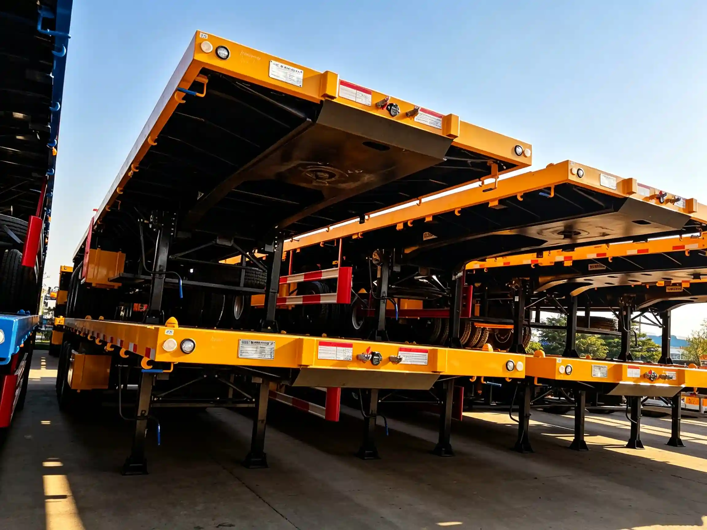 Trailer Semi Flatbed 3 Sumbu