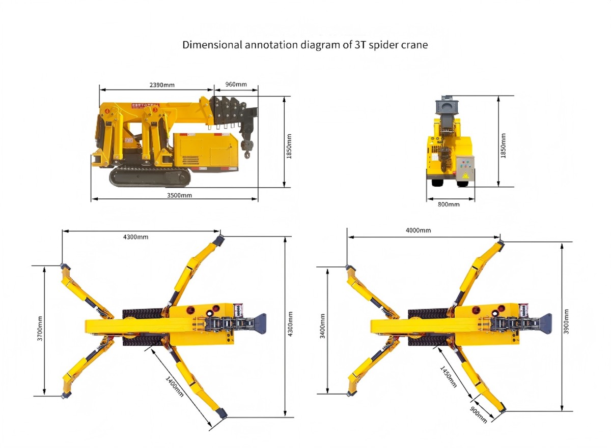 3T-Crawler Spider Crane