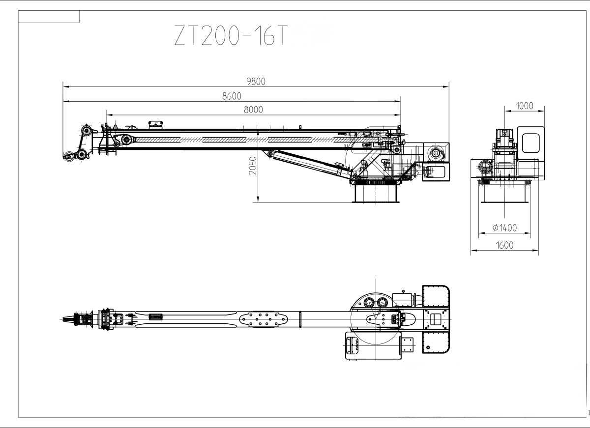 ZT200-16T Crane layout plan