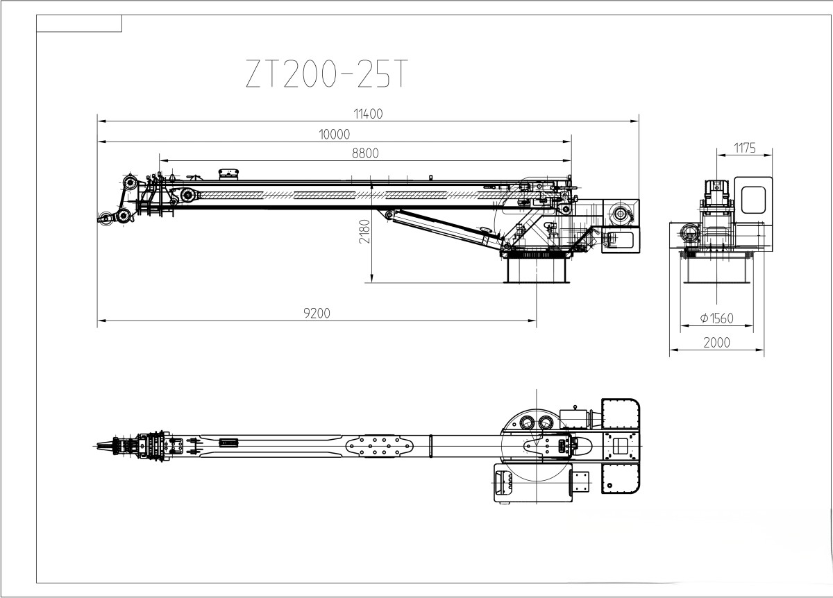 ZT200-25T  Crane layout plan