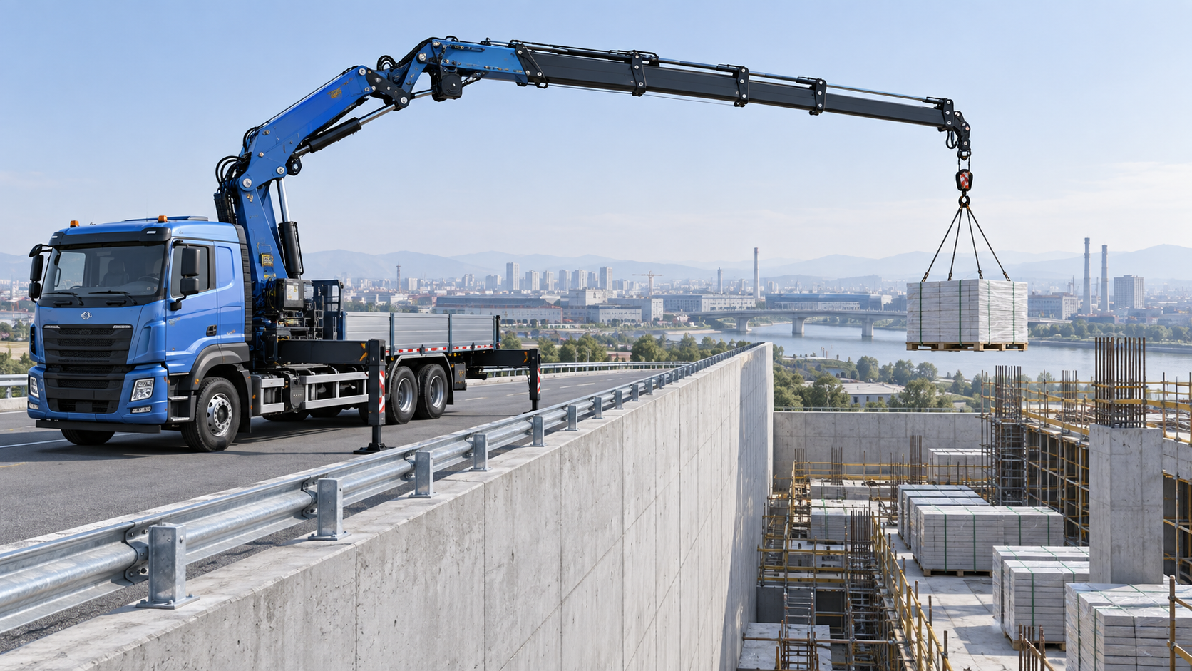 When a truck mounted crane needs more outreach than lifting capacity