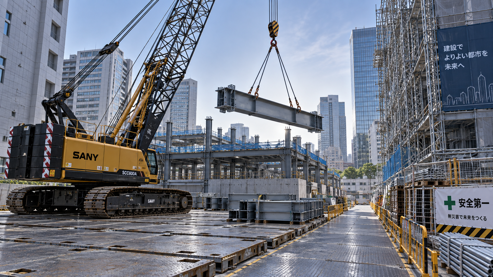 Can a crawler crane work efficiently on a constrained jobsite