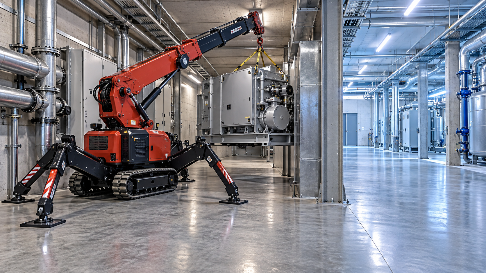 When narrow access makes a crawler spider crane the practical choice