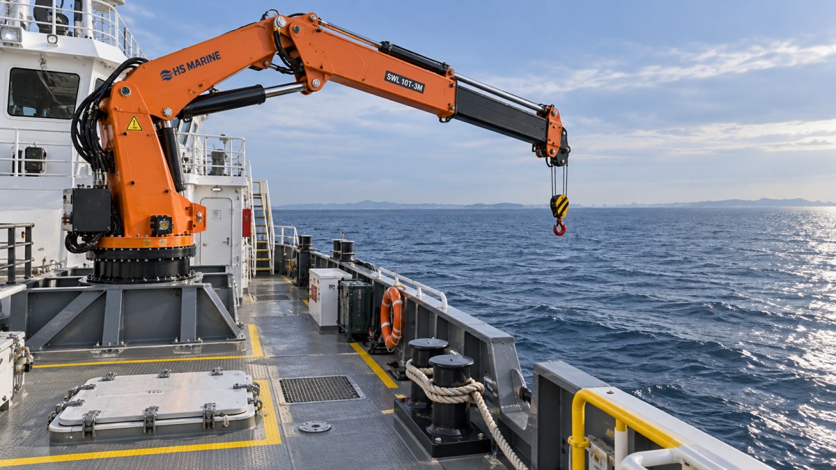 How deck space constraints affect marine crane installation