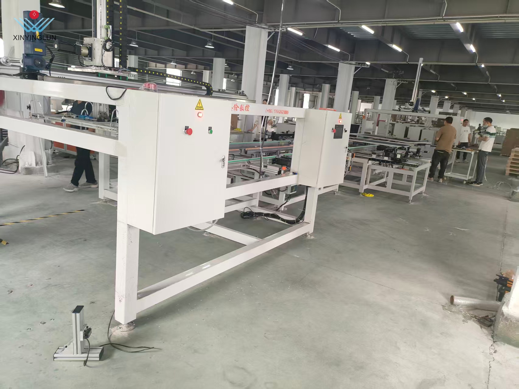 Solar photovoltaic panel assembly line