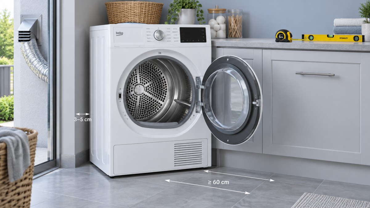 ¿Cabe la secadora XH80-Z801? Mida algo más que el ancho del espacio