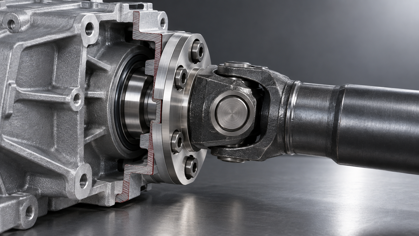Can a drive shaft flange adapter work within limited axial space?