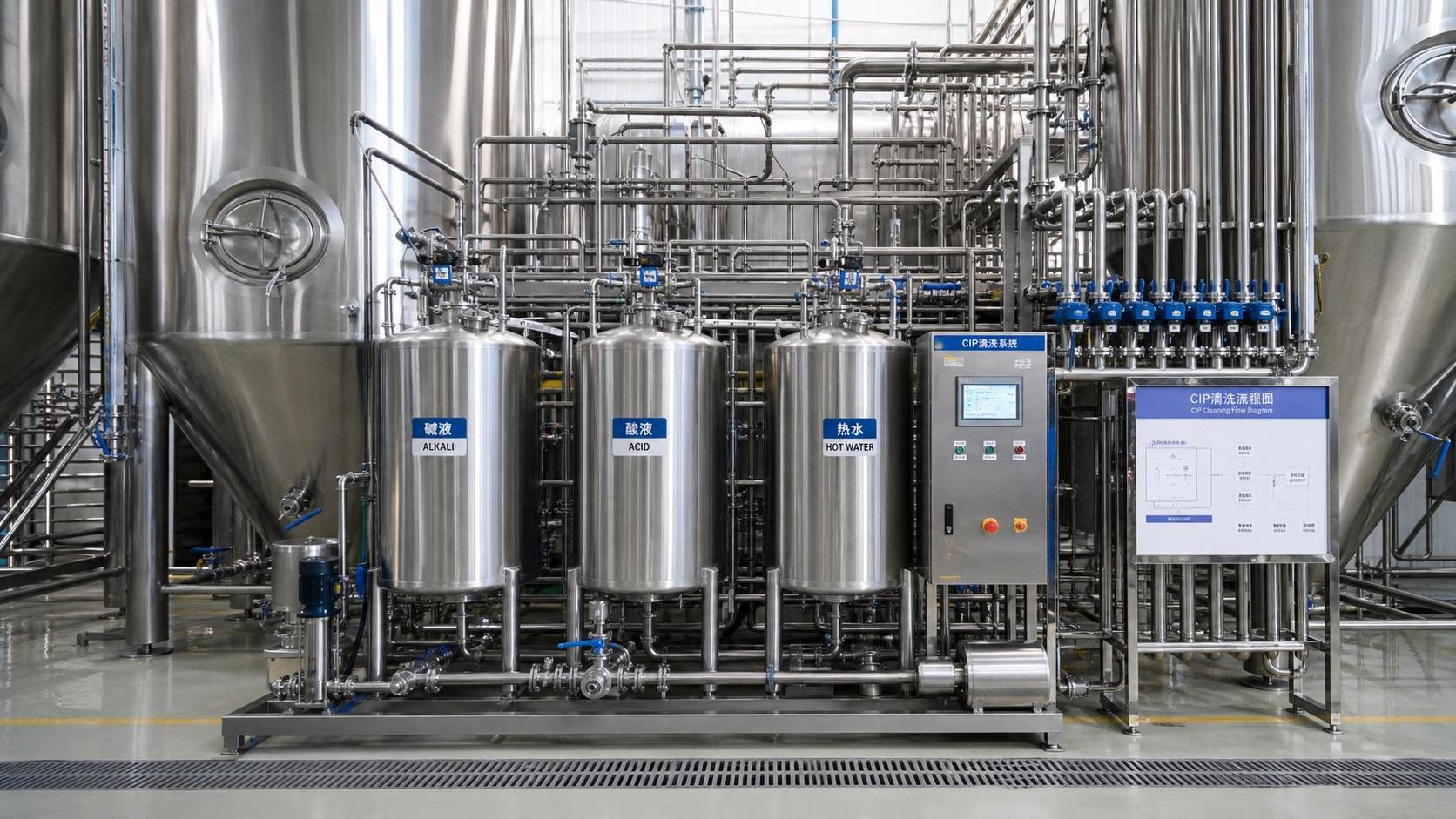 Clean-in-Place Systems for Breweries: Tank Size, Cycle Design, and Chemical Compatibility
