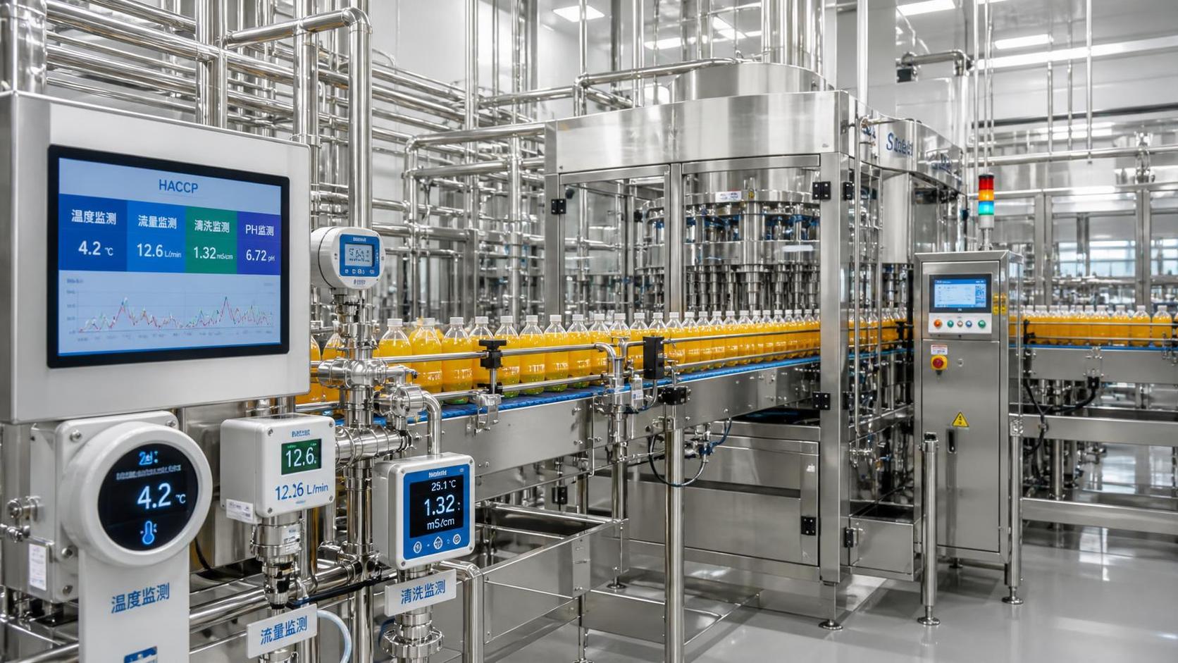 What does HACCP implementation look like in a large beverage production facility?
