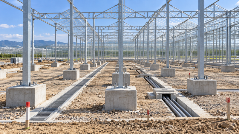 Venlo Greenhouse Installation: Site Preparation and Structural Sequencing Venlo Greenhouse Installation: Site Preparation and Structural Sequencing