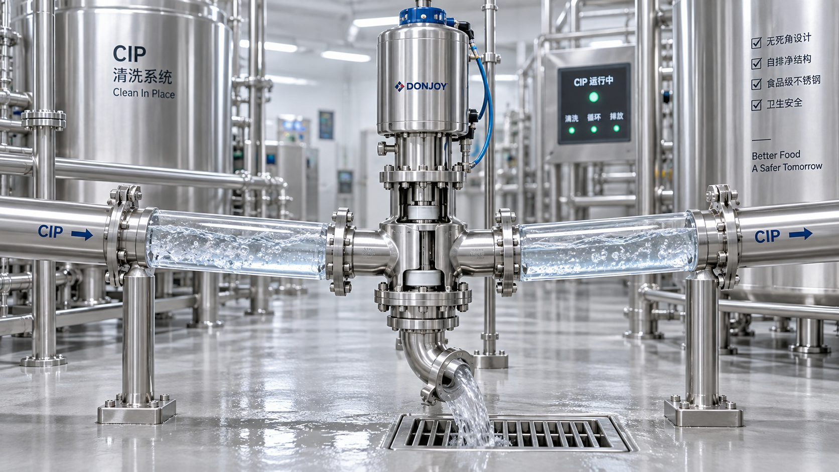 Hygienic Valves for Clean-in-Place Systems: Dead-Leg and Drainability Criteria