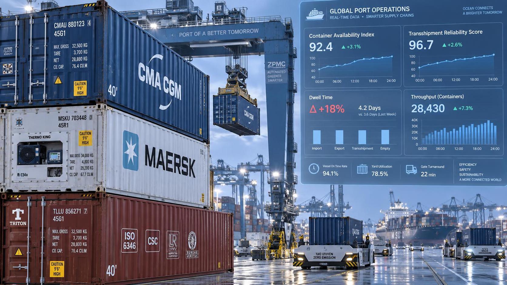 Shipping outlook signals for container availability vs