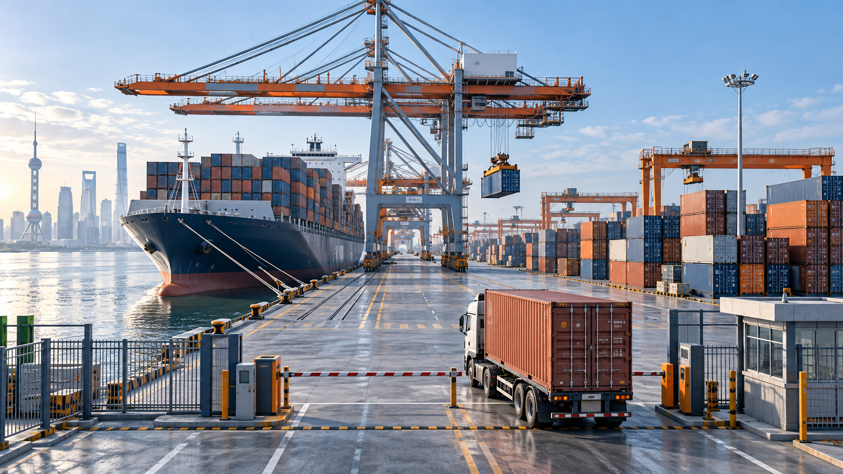 What is affecting Shanghai Port today for time-sensitive import cargo?