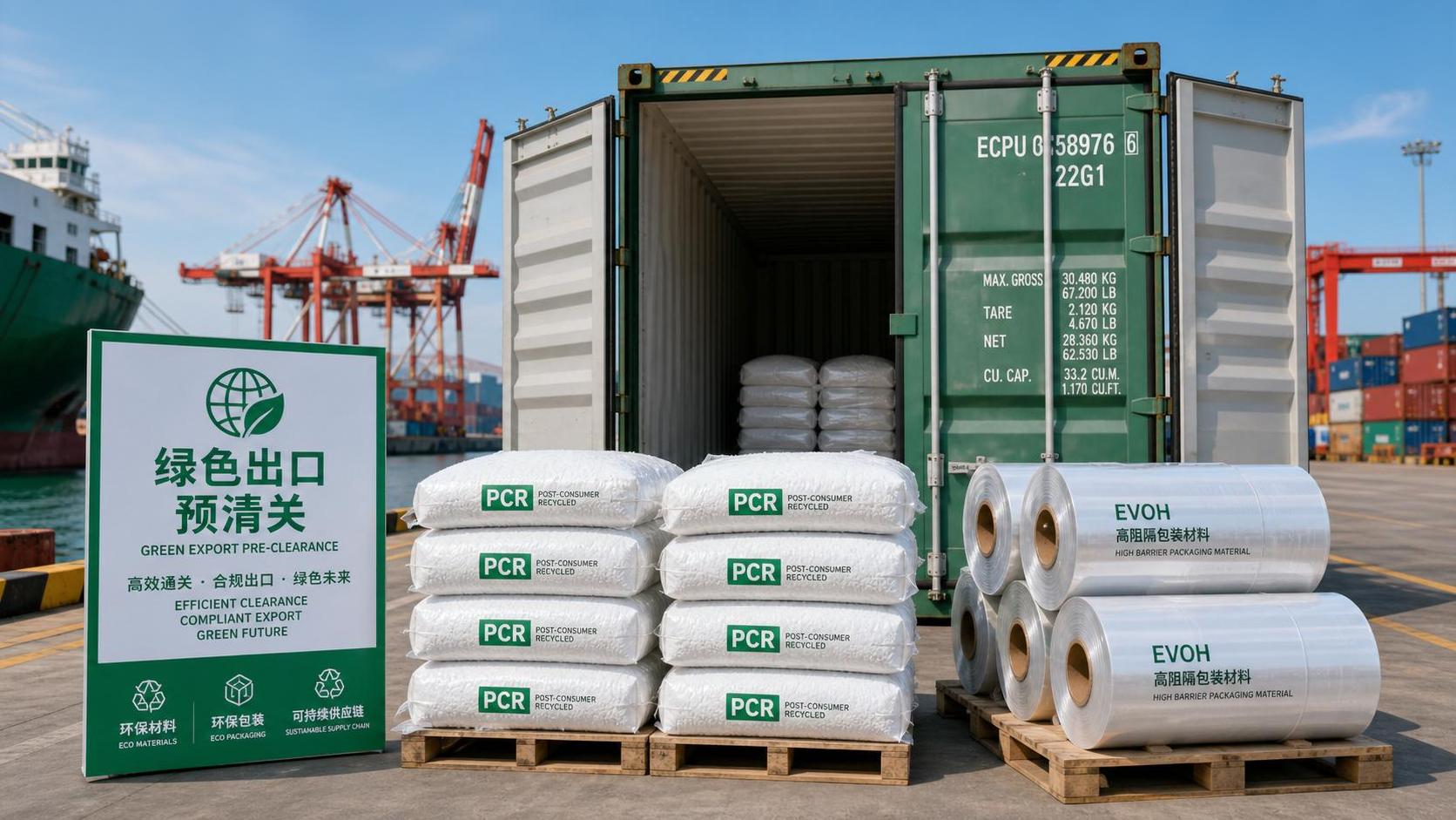 China Opens Green Export Pre-Clearance for PCR and EVOH