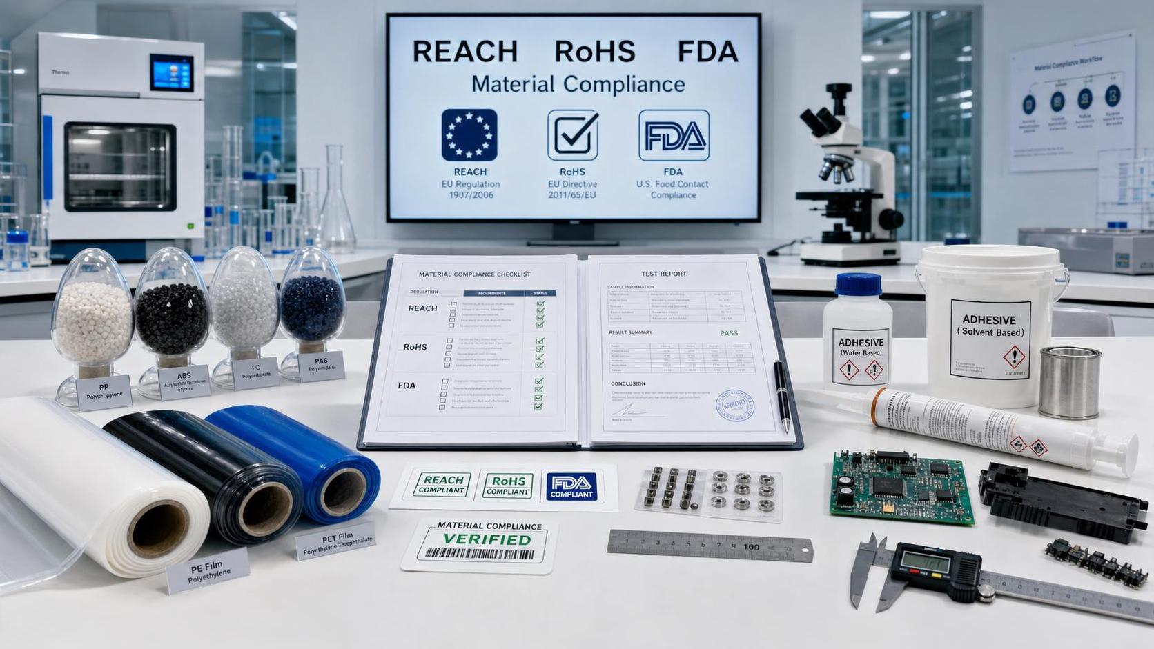 Material Compliance Checklist for REACH, RoHS, and FDA