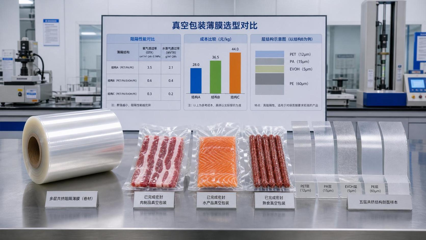 Coextruded Films for Vacuum Packaging: Barrier vs Cost Comparison