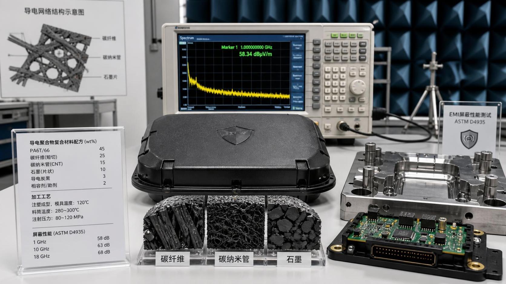 How conductive polymer compounds affect EMI shielding performance