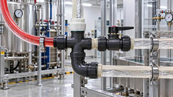 Which polymers withstand hot water in plumbing fittings?
