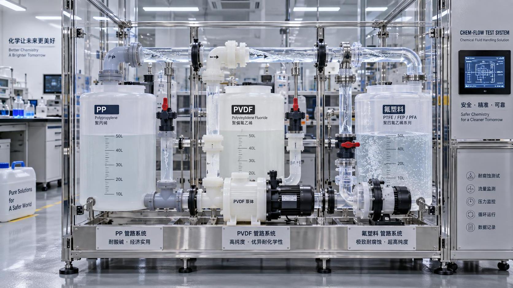 Choosing plastics for chemical fluid handling based on chemical resistance