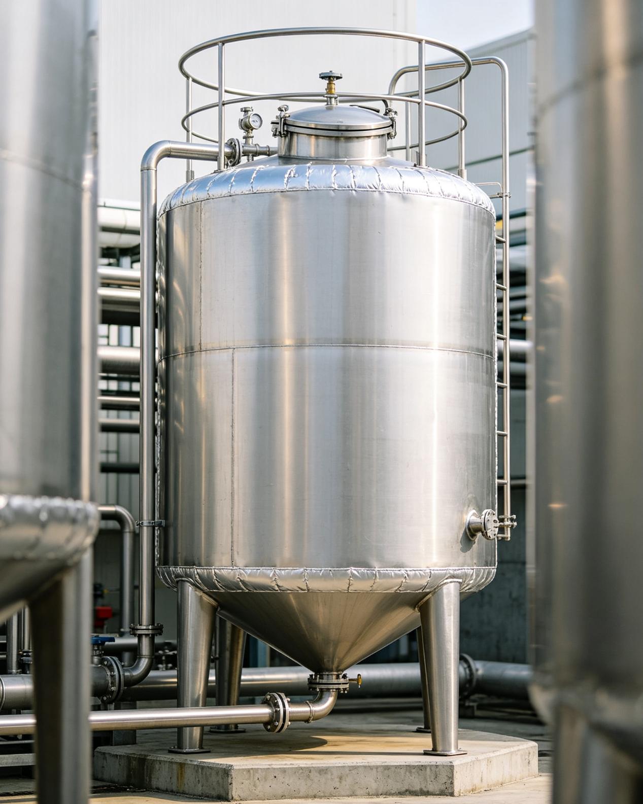 Insulated Stainless Steel Industrial Liquid Tanks