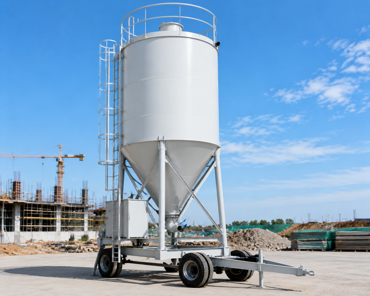 Mobile Small Cement Tanks for Construction Site