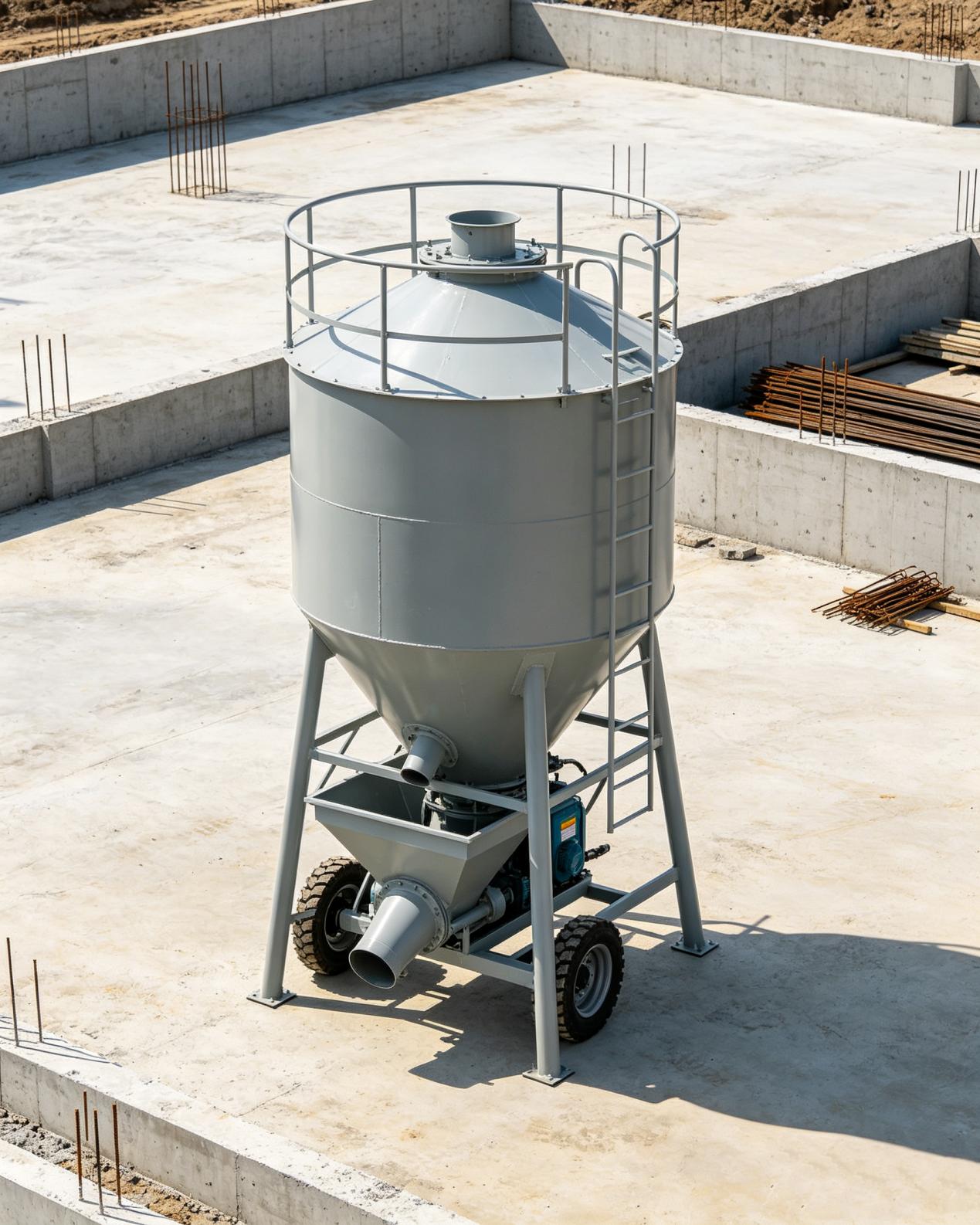 Mobile Small Cement Tanks for Construction Site