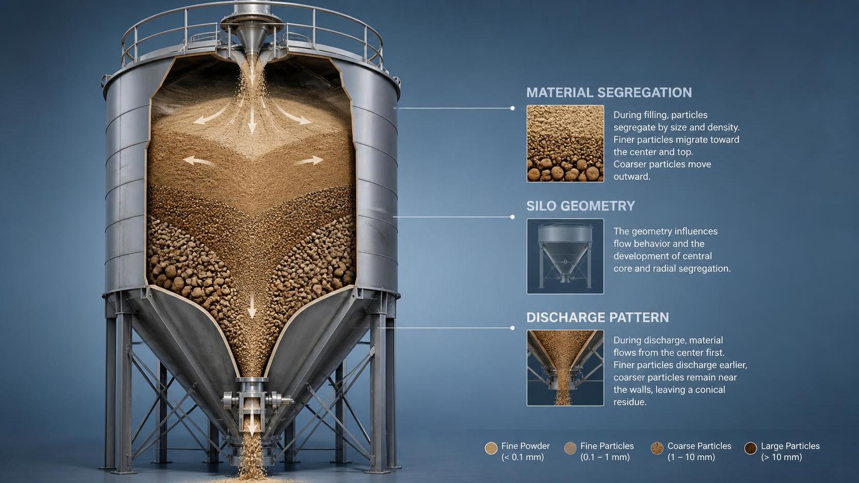 Bulk Material Storage Silos: What Affects Material Segregation During Storage