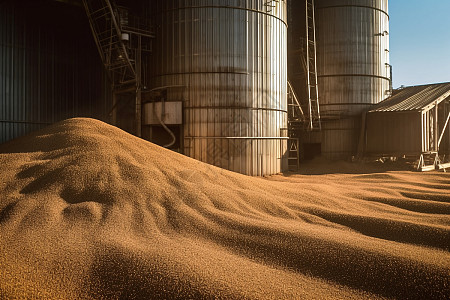 Bulk Grain Transfer Buffer Steel Silo
