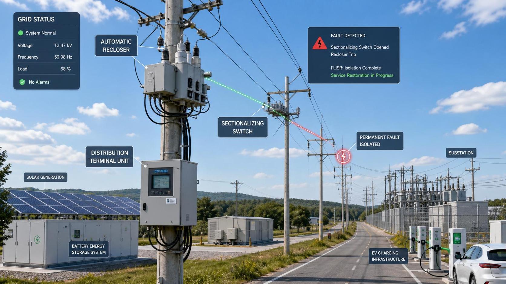 Feeder Automation in Smart Grids: Key Functions, Devices, and Grid Reliability Benefits