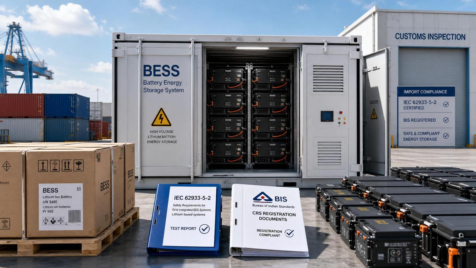 India Makes IEC 62933-5-2 Mandatory for BESS Imports