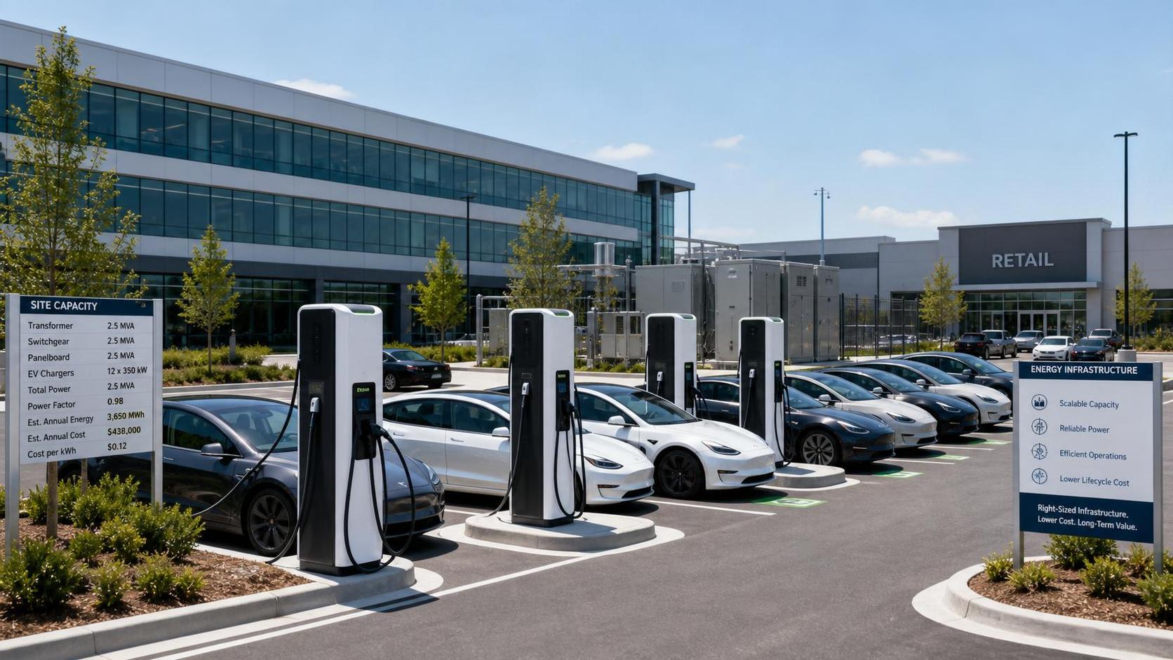 What Drives Commercial EV Charging Cost for Fleets, Offices, and Retail Sites?