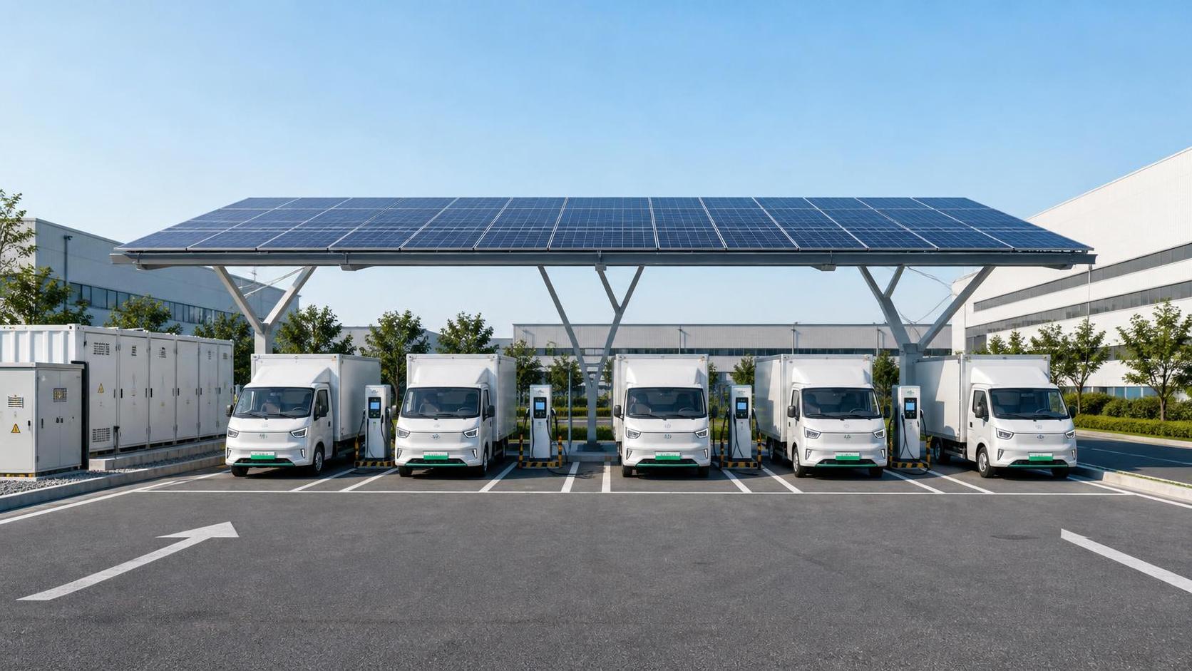 Should Fleet Charging Depots Use On-Site Solar or Buy Green Power?