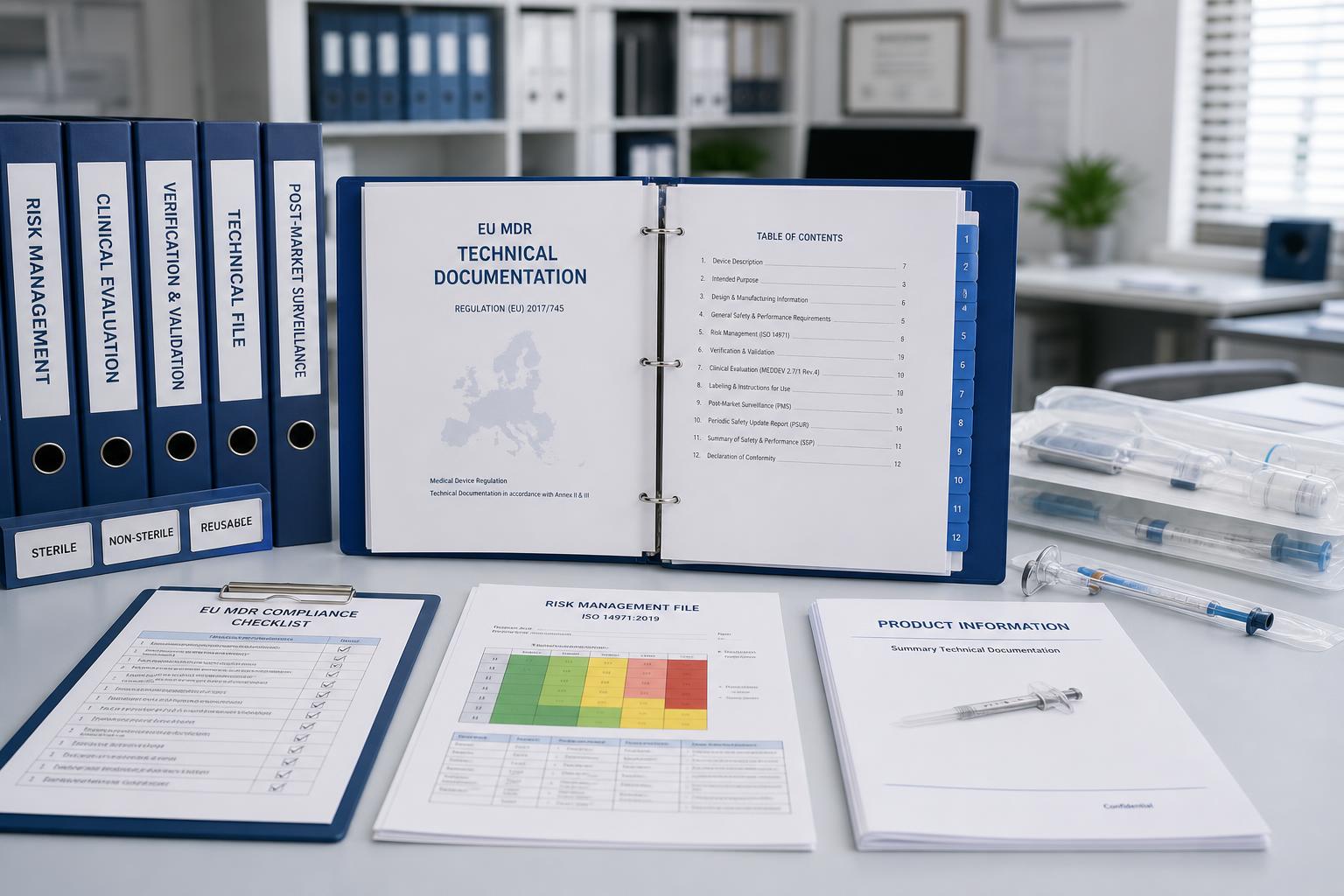 How to check whether a medical device technical files template meets EU MDR requirements