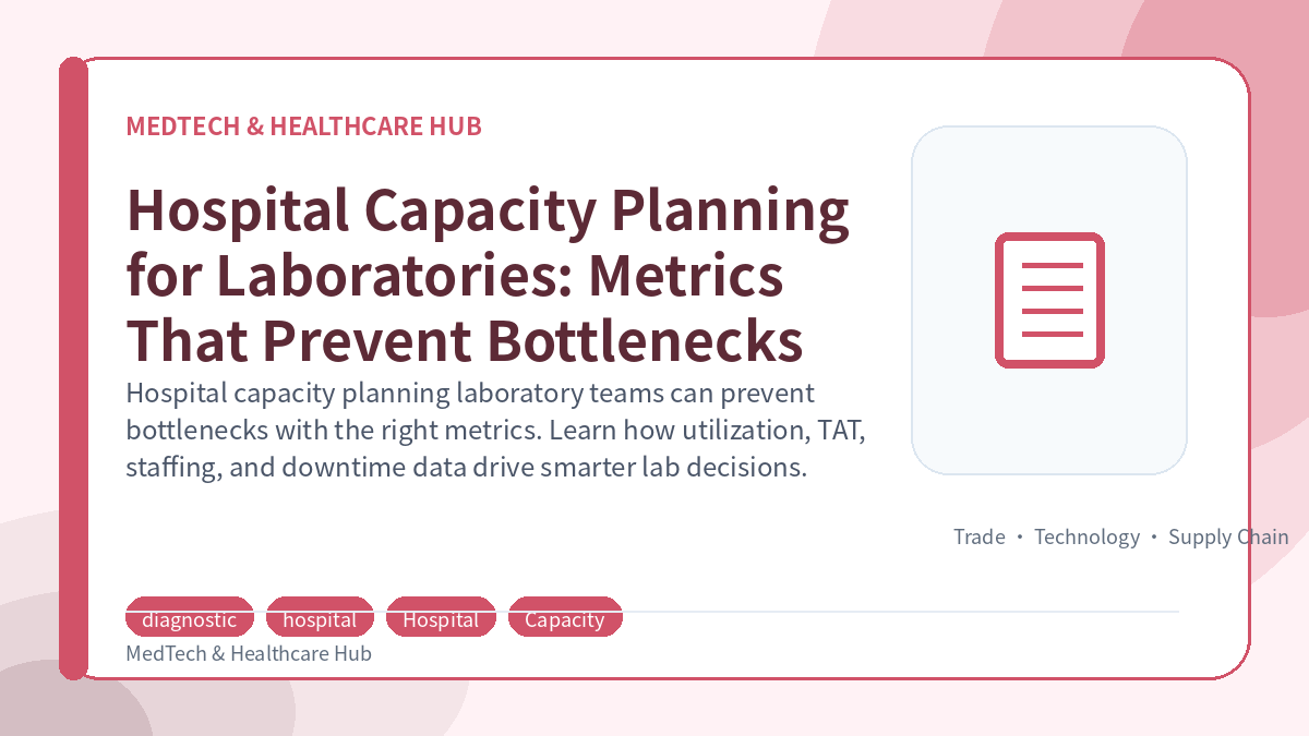 Hospital Capacity Planning for Laboratories: Metrics That Prevent Bottlenecks
