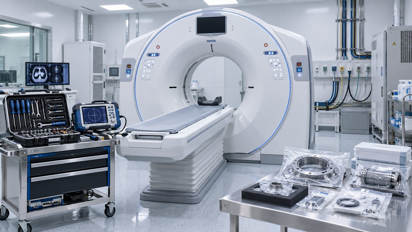 When does medical equipment servicing support reduce downtime risk?
