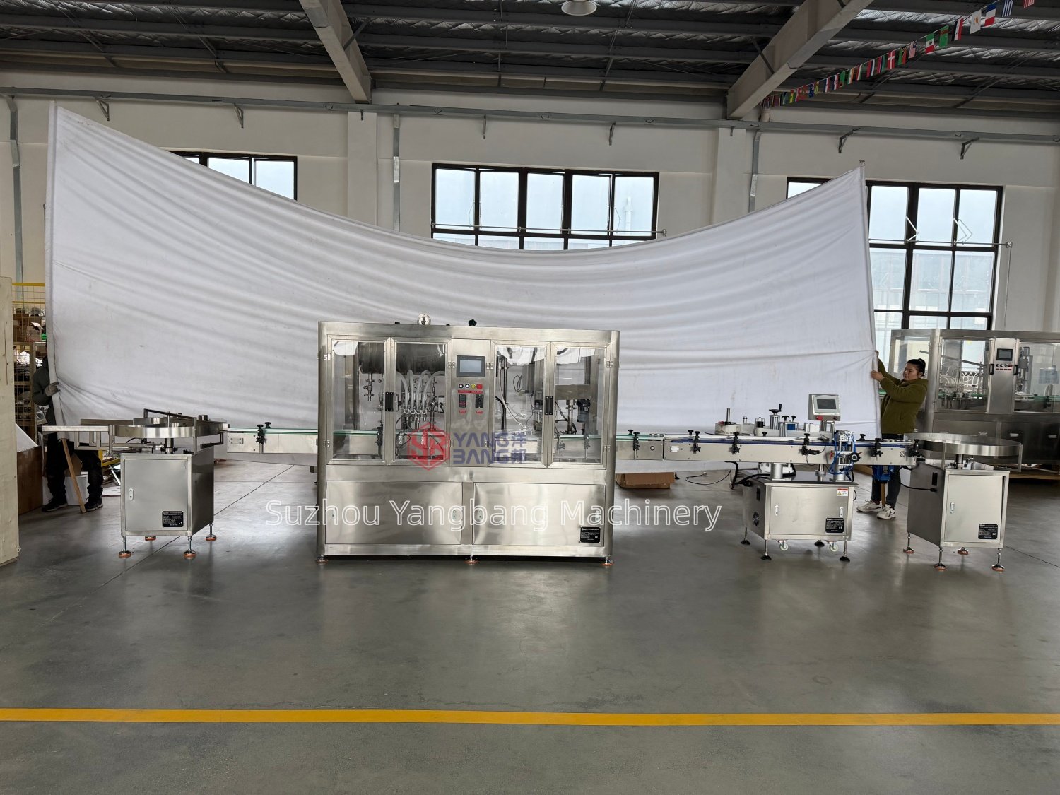 YB-J4B 4 Heads Automatic Paste Filling Machine High Precision Plunger Pump for Peanut Butter Chili Sauce Tomato Jam Bottling