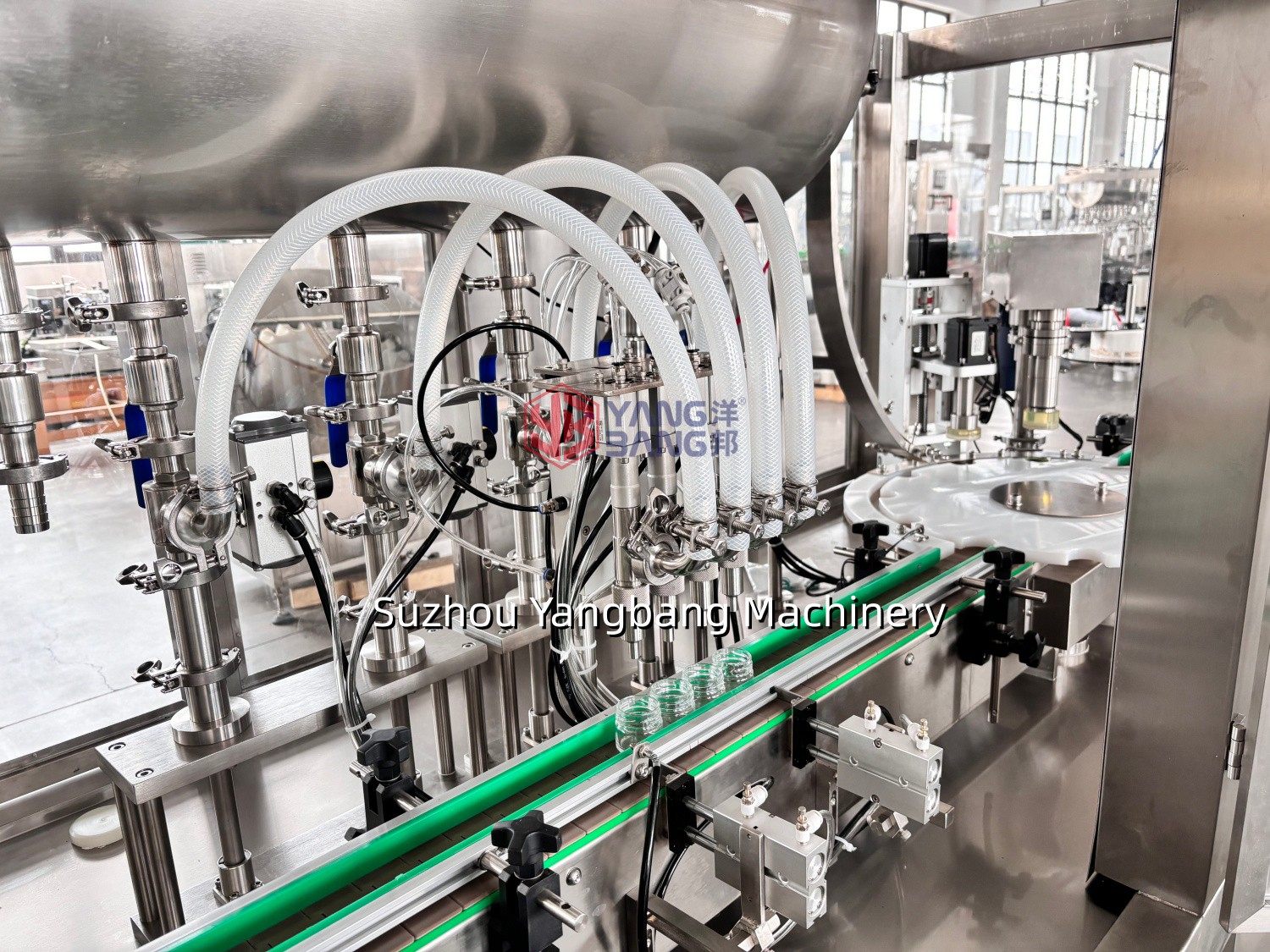 YB-J4B 4 Heads Automatic Paste Filling Machine High Precision Plunger Pump for Peanut Butter Chili Sauce Tomato Jam Bottling