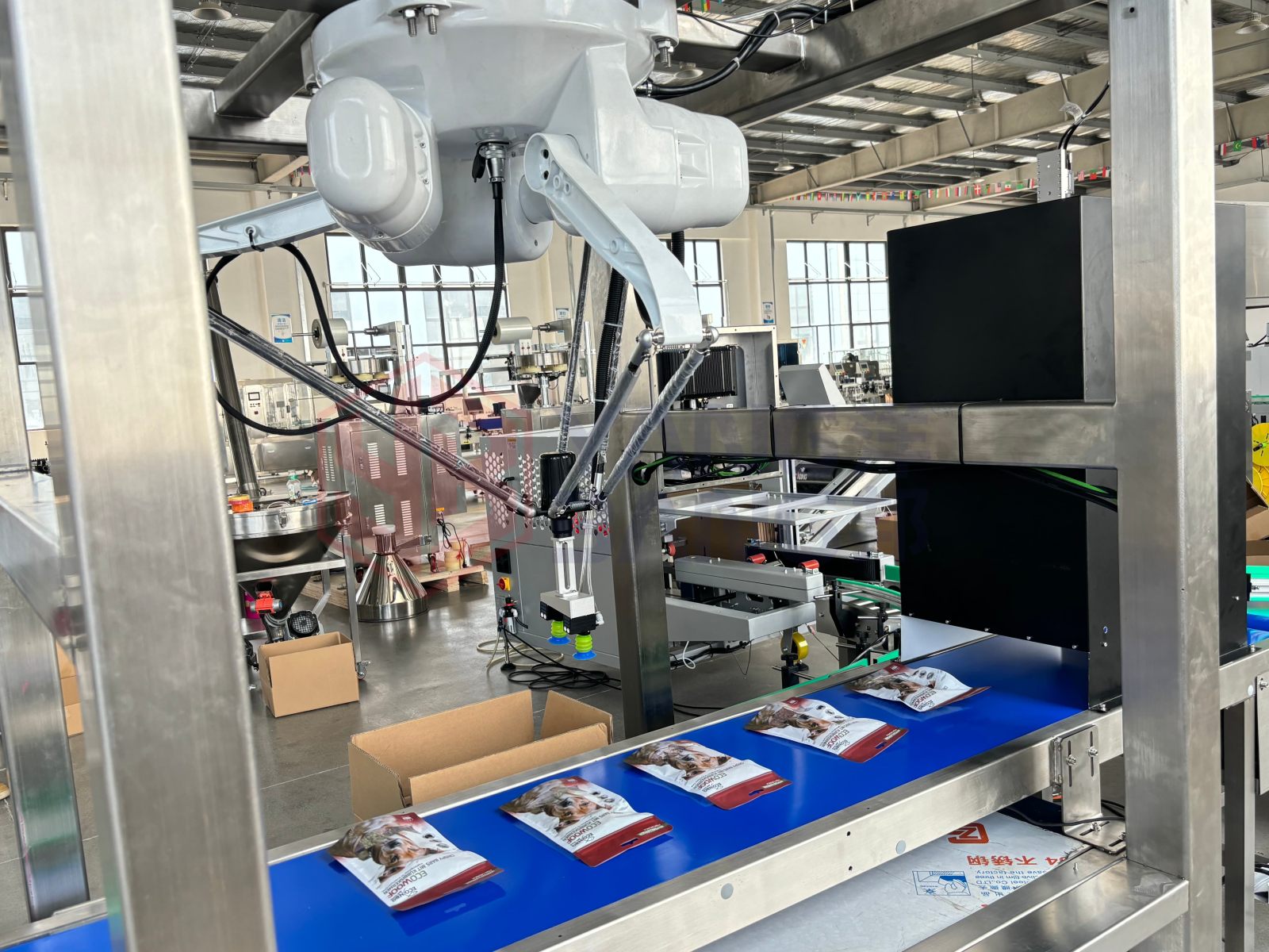YB-ZXA Automatic Pick and Pack Packing Robot Arm Manipulator Delta Robot for Washing Powder Carton Packaging
