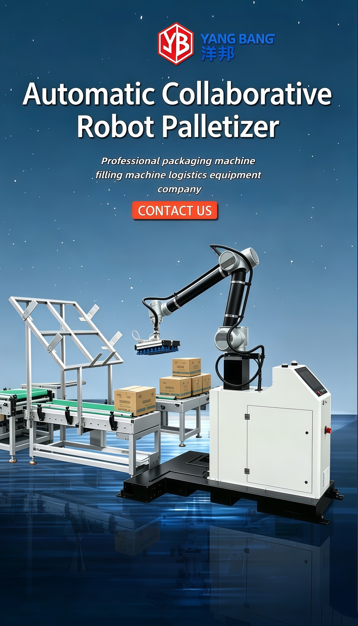 Beverages, boxes, fully automatic palletizing machine Beverages, boxes, fully automatic palletizing machine