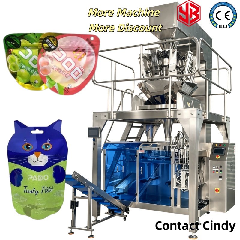 Candy Chocolate Bean Packing Machine YB-GD210K Automatic Filling Sealing for Sweet Candies Snack Food Packaging Line