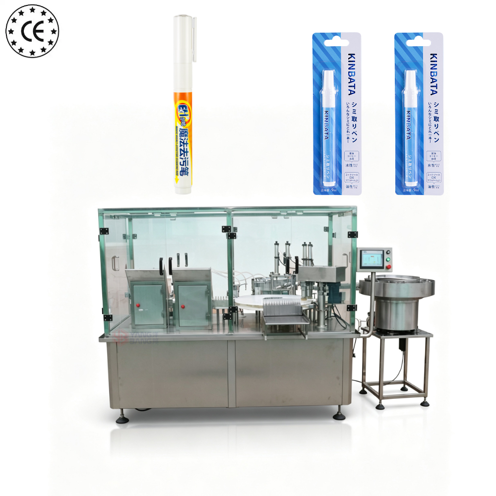 YB-Y4 Full Automatic Stain Remover Pen Filling Machine Laundry Care Detergent Liquid Pen Filler Equipment