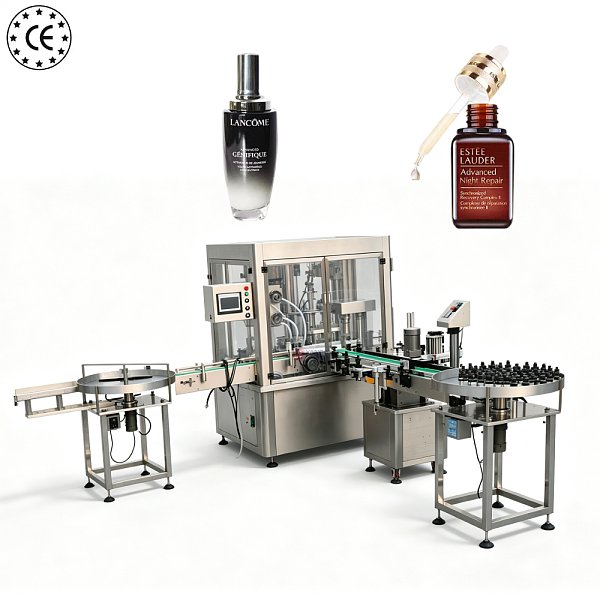 YB-Y4 4 Head Linear Essential Oil Bottling Machine for Cosmetic Glass Bottle Liquid Filler Machine Professional Beauty Line