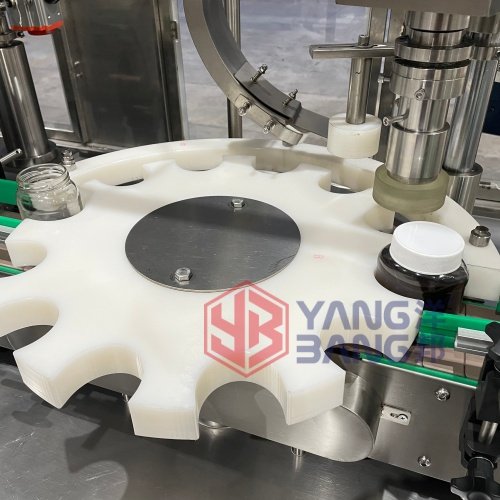YB-J4B Full Automatic Stable Performance Bottled Honey Filling Machinery Thick Sauce Filling and Capping Machine Touch Screen