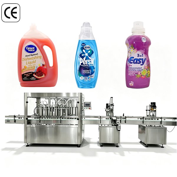 YB-YG8 High Speed 8 Nozzles Automatic Laundry Detergent Filling Machine for Large Container Buckets 1kg Linear Liquid Filler