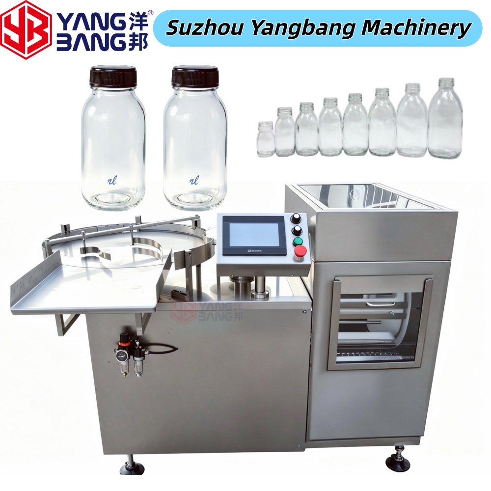 YB-ZX100 Automatic High Speed Round Glass Bottle Rinsing Machine for Beverage Factory Glass Jar Bottle Recycle Washing