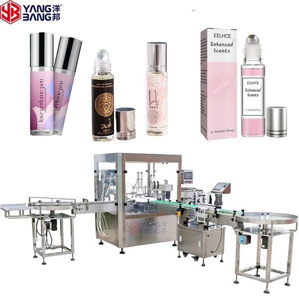 Full Automatic Roll-on Ball Perfume Filling Machine Small Cosmetic Liquid Roller Bottle Filling Equipment for Perfume